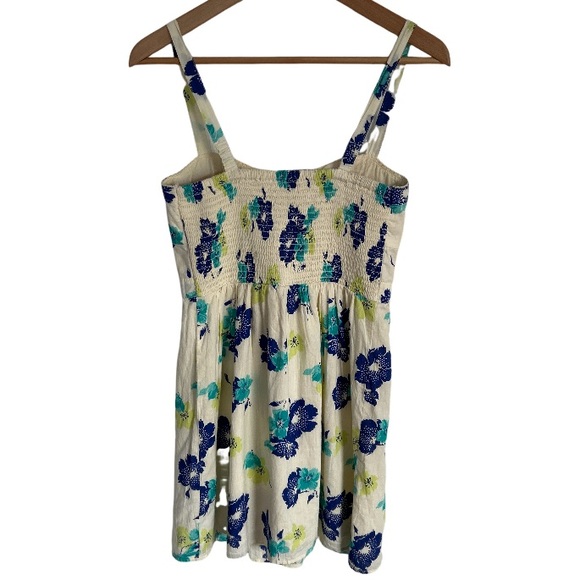 🌻4/$20 American Eagle Outfitters Cotton Cream Floral Print Lined Sundress Small - Picture 3 of 13